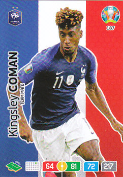 Kingsley Coman France Panini UEFA EURO 2020#187
